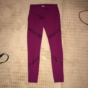 Magenta colored workout pants